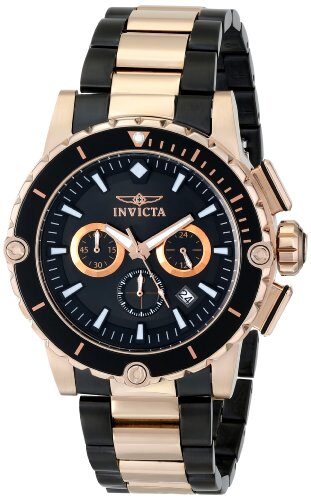 Invicta Pro Diver Chronograph Black Dial Two-tone Men's Watch #15403 - Watches of America