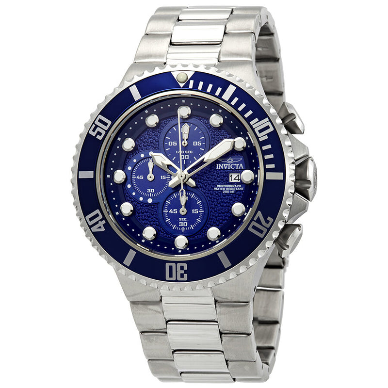 Invicta Pro Diver Chronograph Blue Dial Stainless Steel Men's Watch #18907 - Watches of America