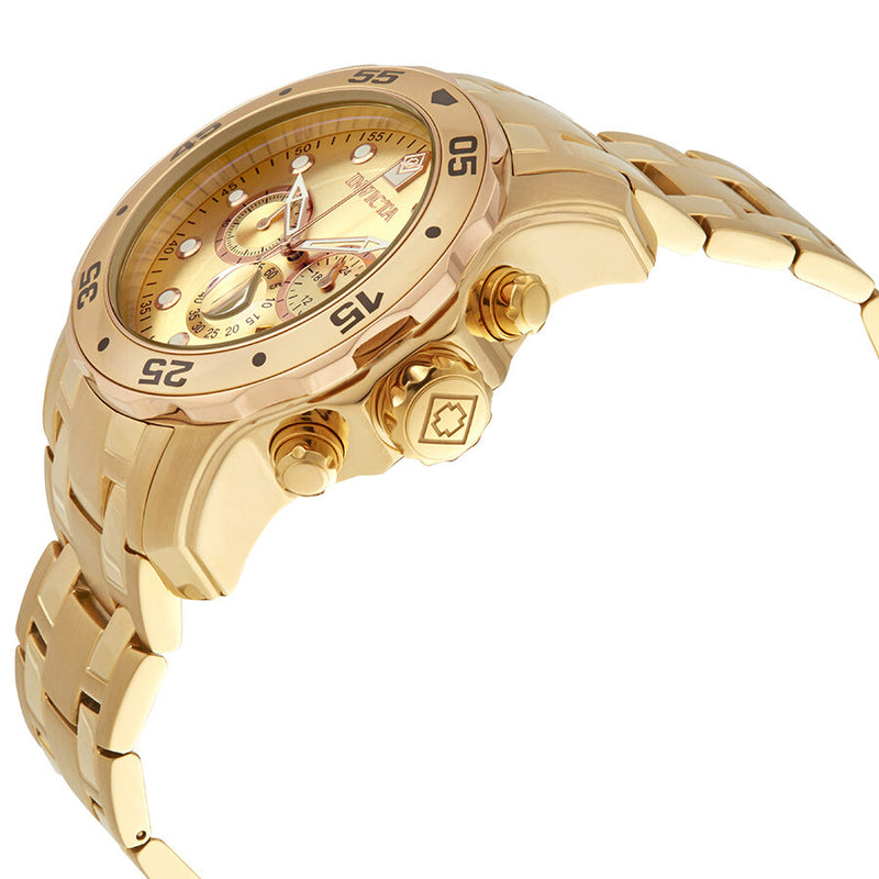 Invicta pro diver chronograph gold hot sale