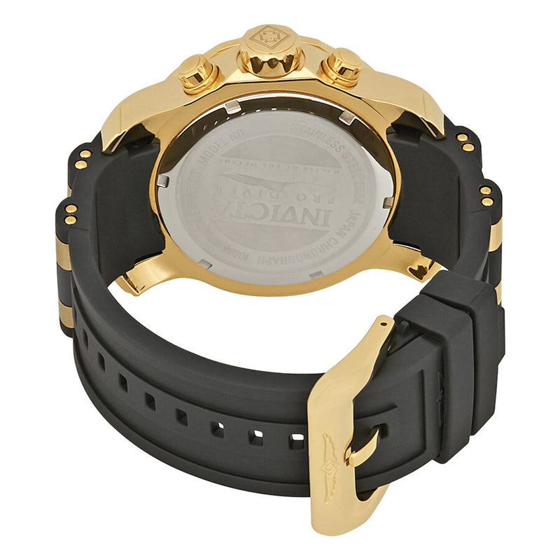 Invicta Pro Diver Chronograph Silver Dial Black Polyurethane Men's Watch #6985 - Watches of America #3