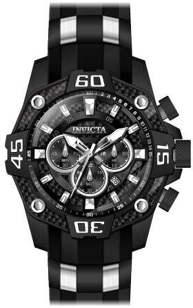 Invicta Pro Diver Chronograph Quartz Black Dial Men's Watch #33843 - Watches of America