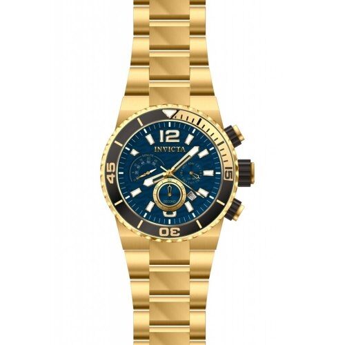 Invicta Pro Diver Chronograph Blue Dial Gold-plated Men's Watch #80245 - Watches of America