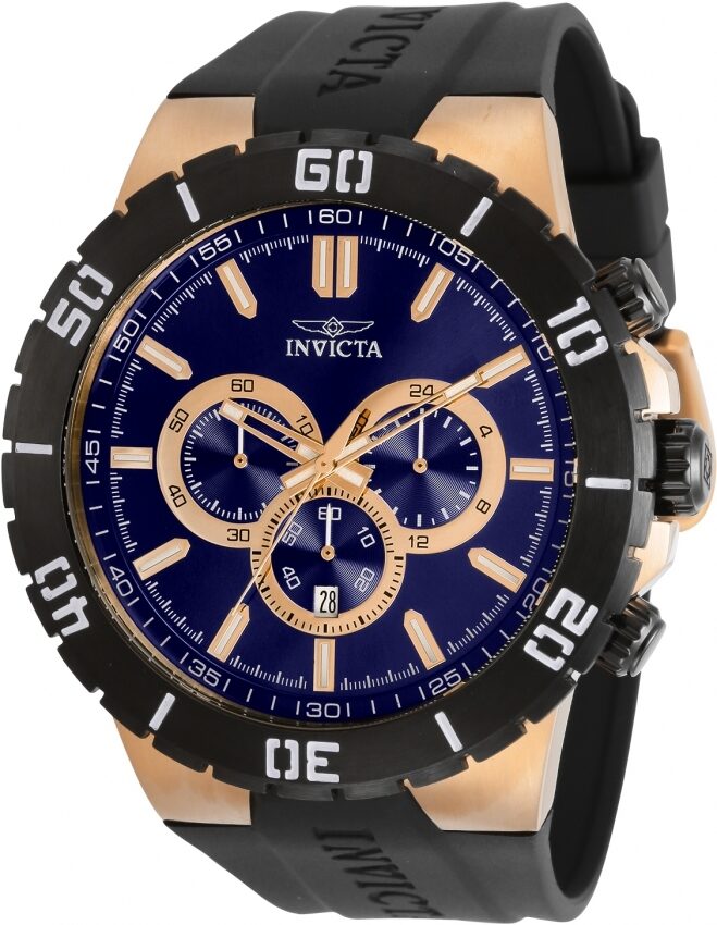 Invicta Pro Diver Chronograph Quartz Blue Dial Men's Watch #30729 - Watches of America