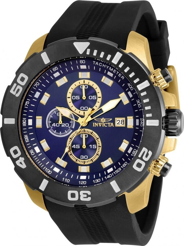 Invicta Pro Diver Chronograph Quartz Blue Dial Men's Watch #30737 - Watches of America