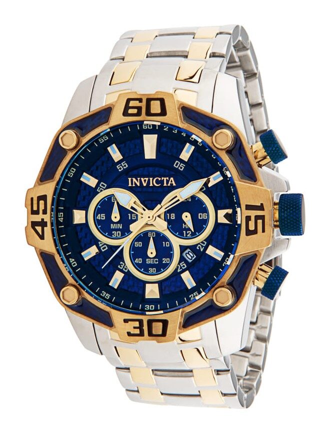 Invicta Pro Diver Chronograph Quartz Blue Dial Men's Watch #33845 - Watches of America