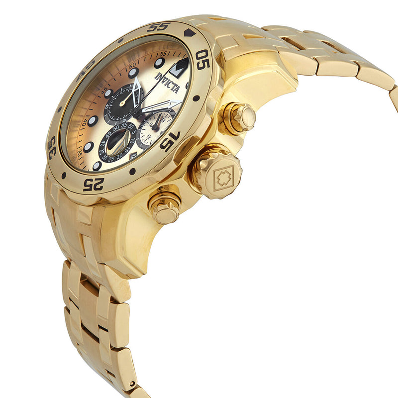 Invicta Pro Diver Chronograph Quartz Gold Dial Men's Watch #24850 - Watches of America #2