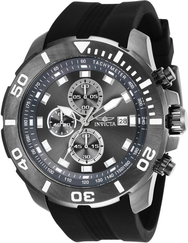 Invicta Pro Diver Chronograph Quartz Grey Dial Men's Watch #27734 - Watches of America