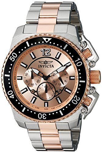 Invicta Pro Diver Chronograph Rose Dial Men's Watch #21956 - Watches of America