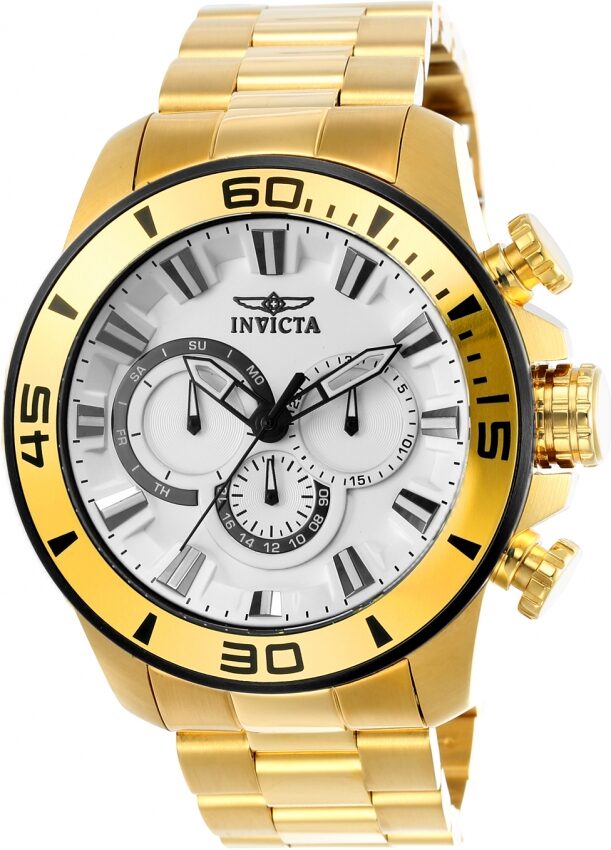 Invicta Pro Diver Chronograph White Dial Men's Watch #22589 - Watches of America