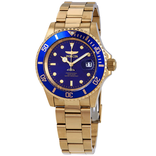 Invicta Pro Diver Gold tone Blue Dial 40 mm Men s Watch 26974 Watches of America