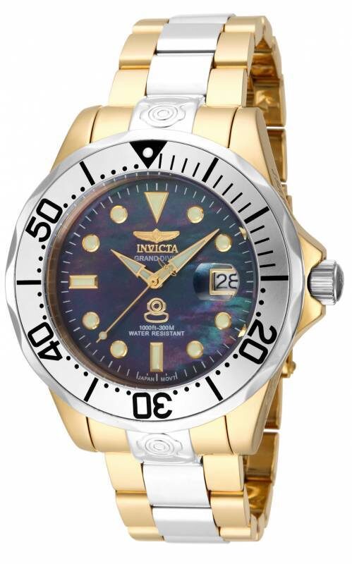 Invicta Pro Diver Automatic Black Mother of Pearl Men's Watch #16034 - Watches of America