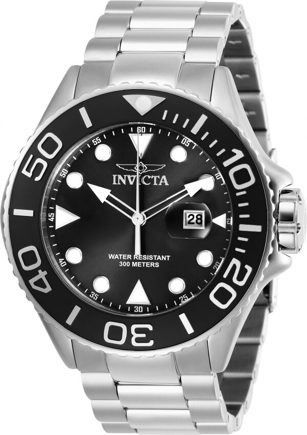 Invicta Pro Diver Quartz Black Dial Stainless Steel Men's Watch #28765 - Watches of America