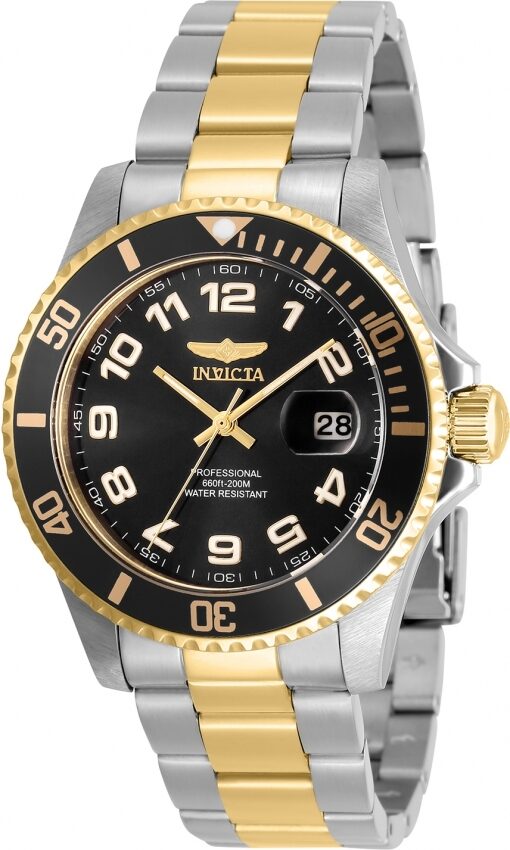 Invicta Pro Diver Quartz Black Dial Two-tone Men's Watch #30693 - Watches of America