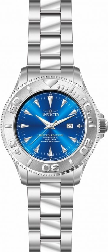 Invicta Pro Diver Quartz Blue Dial Stainless Steel Men's Watch #34259 - Watches of America