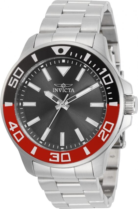 Invicta Pro Diver Quartz Charcoal Dial Coke Bezel Men's Watch #30743 - Watches of America