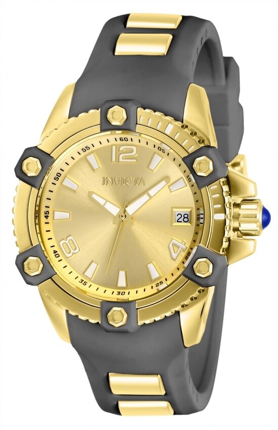 Invicta Pro Diver Quartz Gold Dial Ladies Watch #27974 - Watches of America