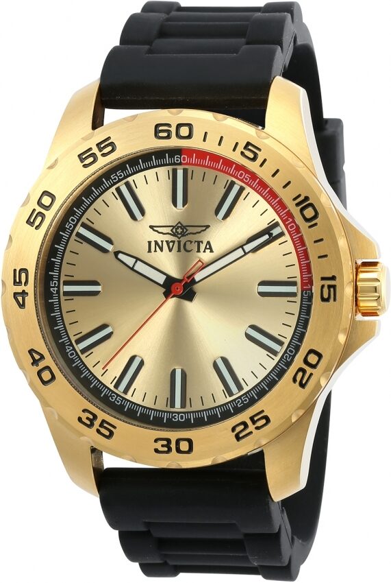 Invicta Pro Diver Quartz Gold Dial Men's Watch #21940 - Watches of America