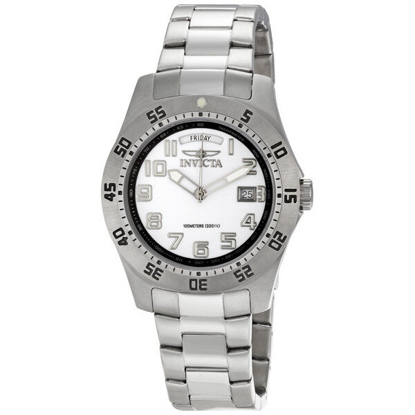 Invicta Pro Diver White Dial Stainless Steel Men's Watch #5249 - Watches of America