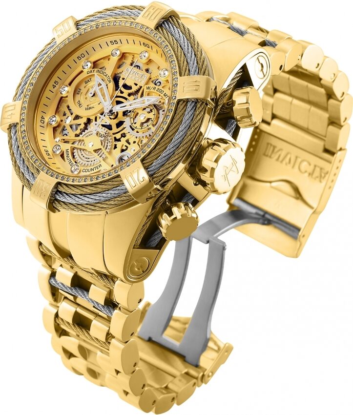 Invicta Reserve Chronograph Quartz Gold Dial Men's Watch #30068 - Watches of America #2