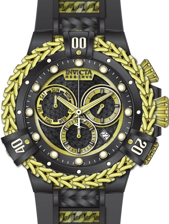 Invicta Reserve Chronograph Quartz Black Dial Men's Watch #33156 - Watches of America