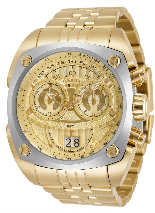 Invicta Reserve Chronograph Quartz Gold Dial Men's Watch #32072 - Watches of America