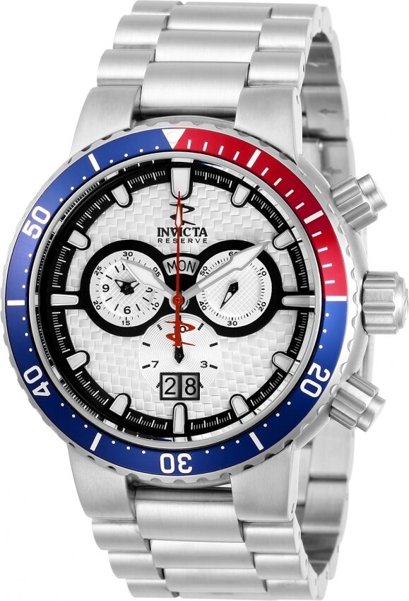 Invicta Reserve Chronograph Pepsi Bezel Quartz Men's Watch #29544 - Watches of America