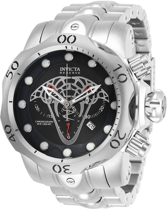 Invicta Reserve Venom Viper Chronograph Quartz Black Dial Men's Watch #27758 - Watches of America