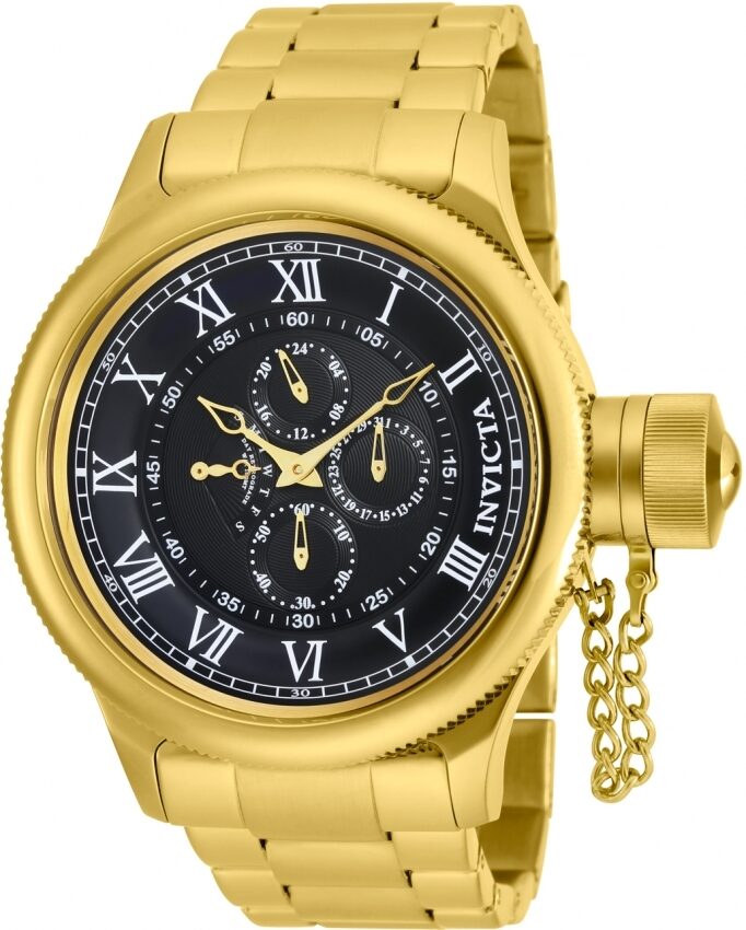 Invicta Russian Diver Quartz Black Dial Men's Watch #17666 - Watches of America