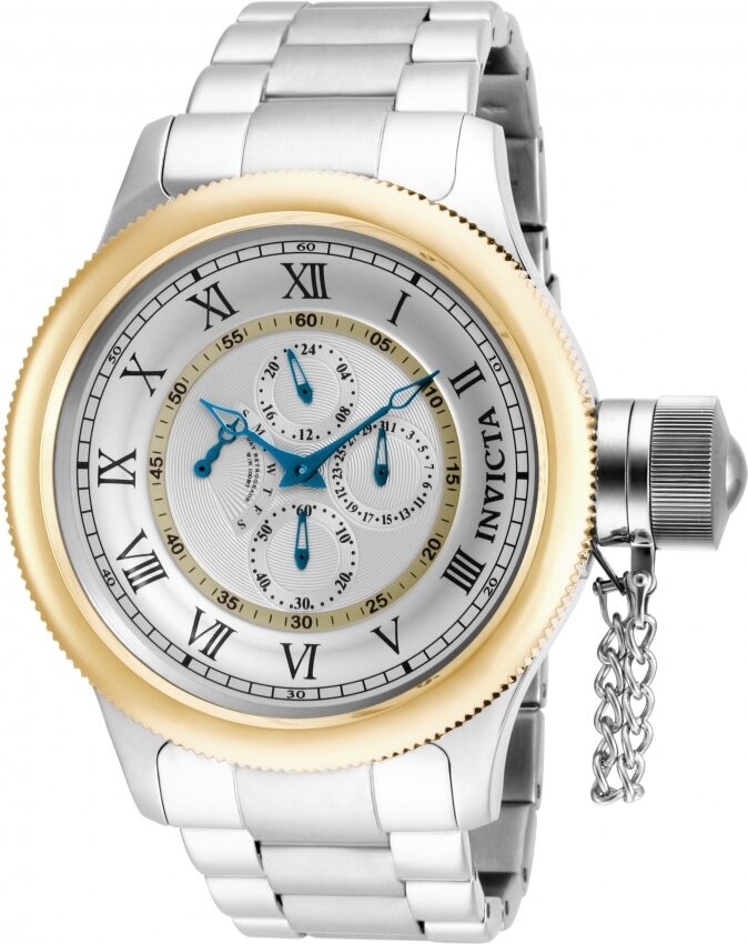 Invicta Russian Diver Multi-Function Silver and Gold Dial Men's Watch #15932 - Watches of America