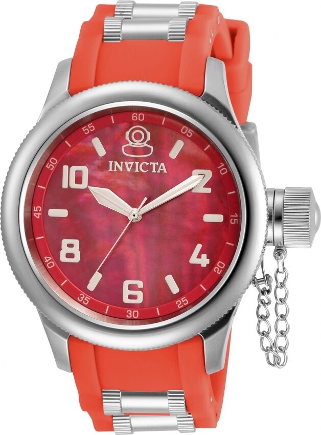 Invicta Russian Diver Quartz Red Dial Ladies Watch #31248 - Watches of America