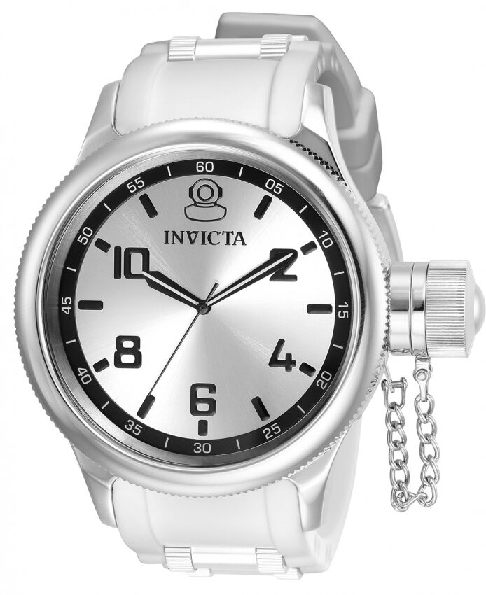 Invicta Russian Diver Quartz Silver Dial Men's Watch #31214 - Watches of America