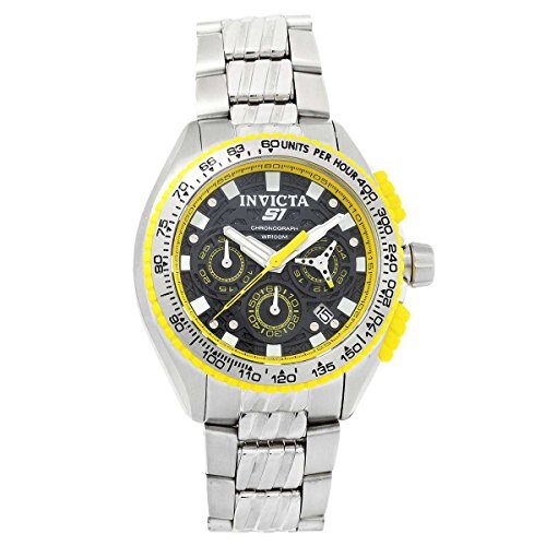 Invicta S1 Rally Chronograph Black Dial Stainlerss Steel Men's Watch #18928 - Watches of America