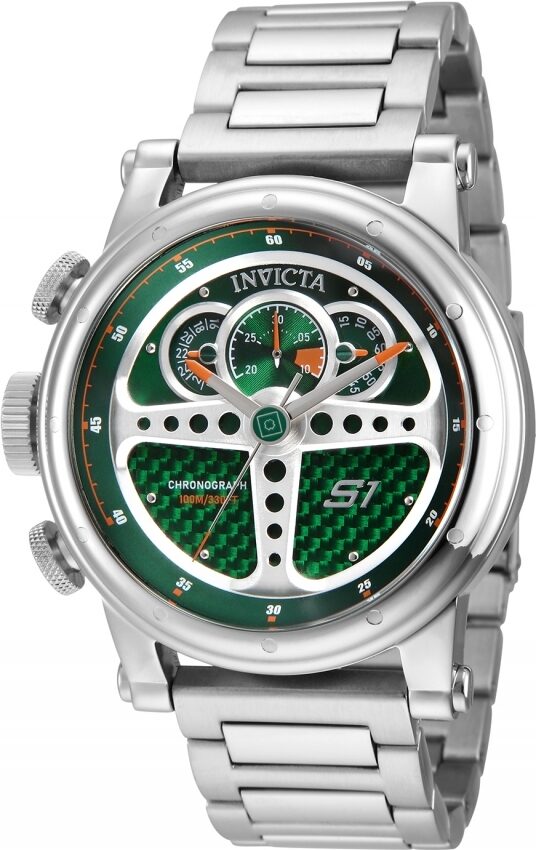 Invicta S1 Rally Chronograph Quartz Green Dial Men's Watch #30577 - Watches of America