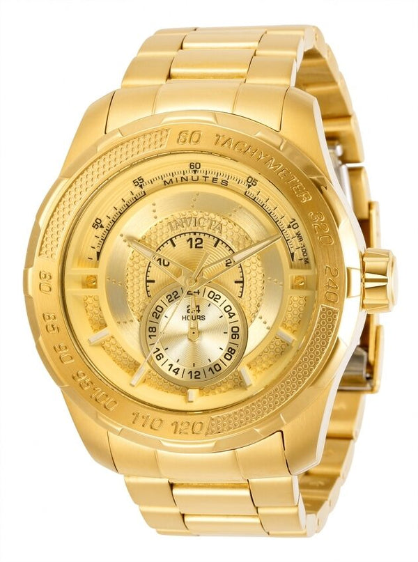 Invicta S1 Rally Quartz Gold Dial Yellow Gold-tone Men's Watch #30572 - Watches of America