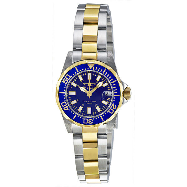 Invicta Sapphire Diver Blue Dial Two-tone Ladies Watch #7064 - Watches of America