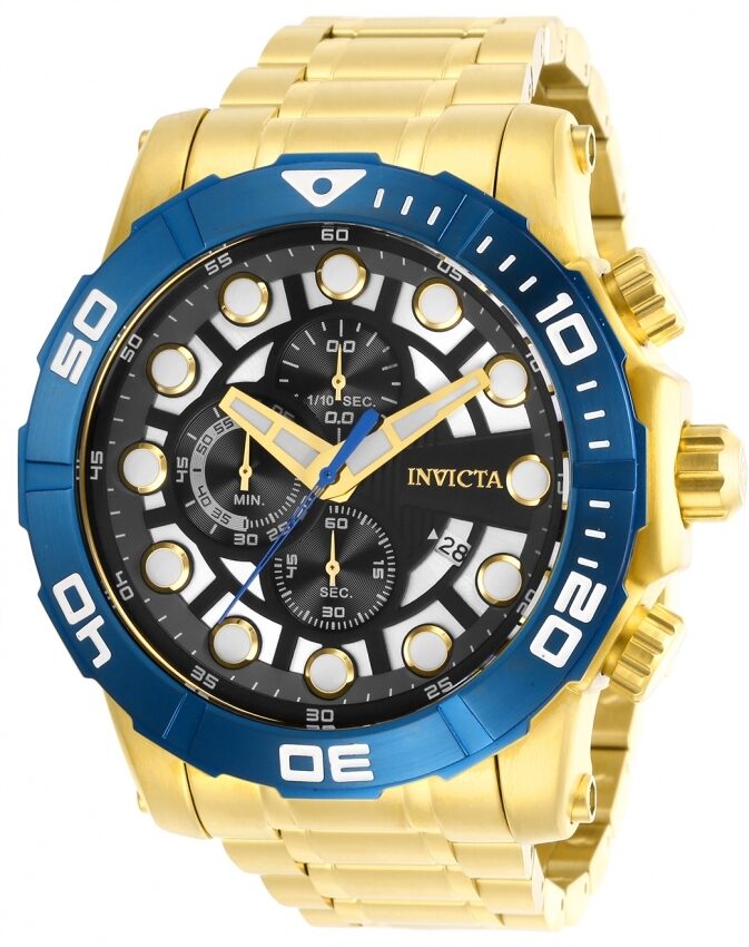 Invicta Sea Hunter Chronograph Quartz Black Dial Men's Watch #28265 - Watches of America