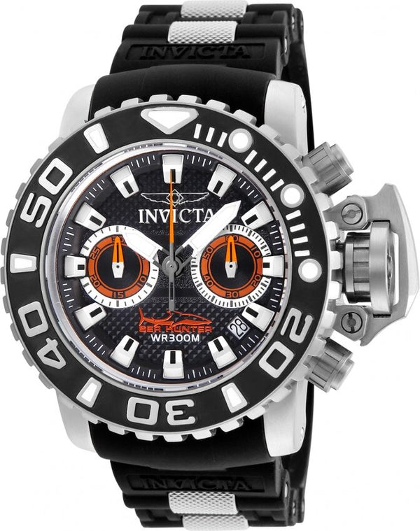 Invicta Sea Hunter Chronograph Black Dial Quartz Men's Watch #20472 - Watches of America