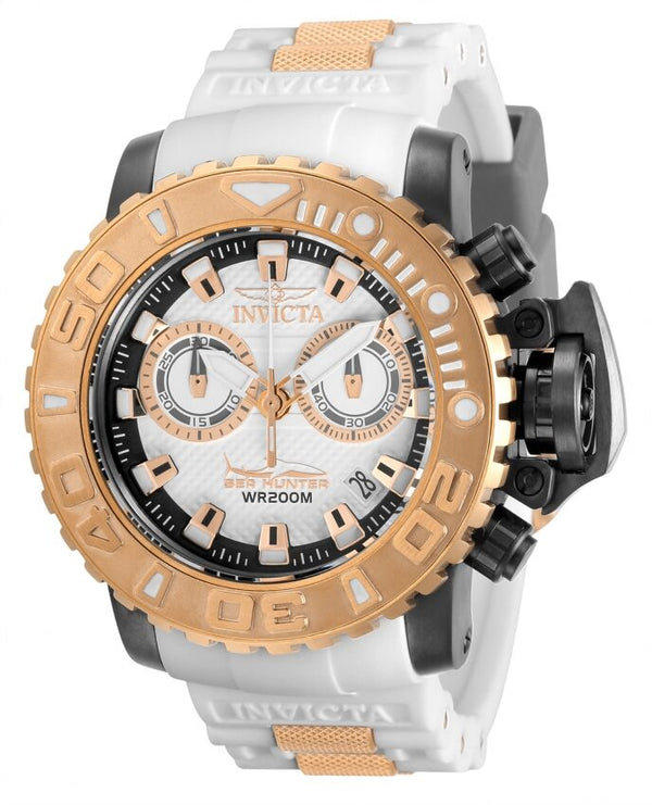 Invicta Sea Hunter Chronograph White Dial Men's Watch #20474 - Watches of America