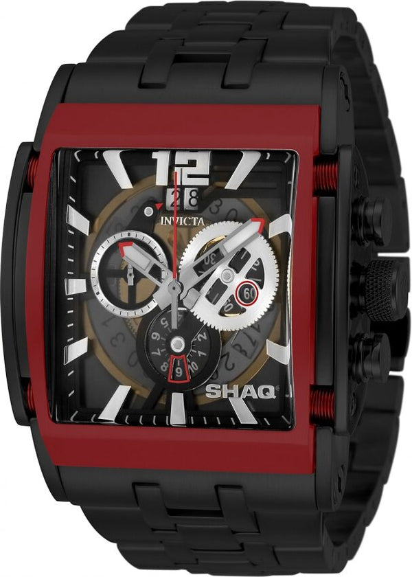 Invicta SHAQ Chronograph Quartz Black Transparent Dial Men's Watch #33737 - Watches of America