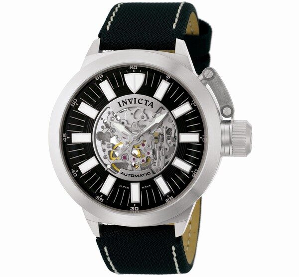 Invicta Signature Corduba Black Skeletonized Dial Men's Watch #7135 - Watches of America