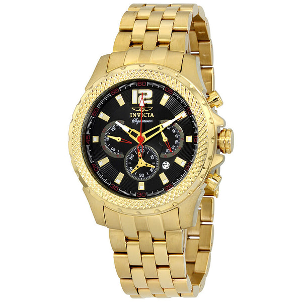 INVICTA クロノグラフ ゴールド ブラック Invicta Grand Diver Automatic Black Dial Two-tone Men's