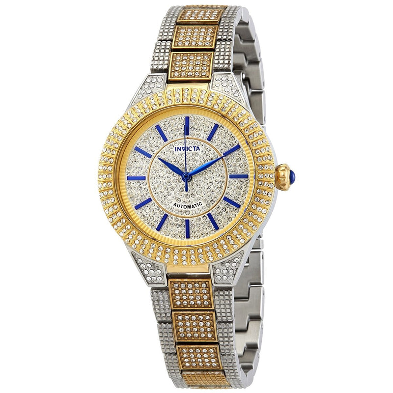 Invicta Specialty Automatic Crystal Pave Ladies Two Tone Watch 31697 Watches of America