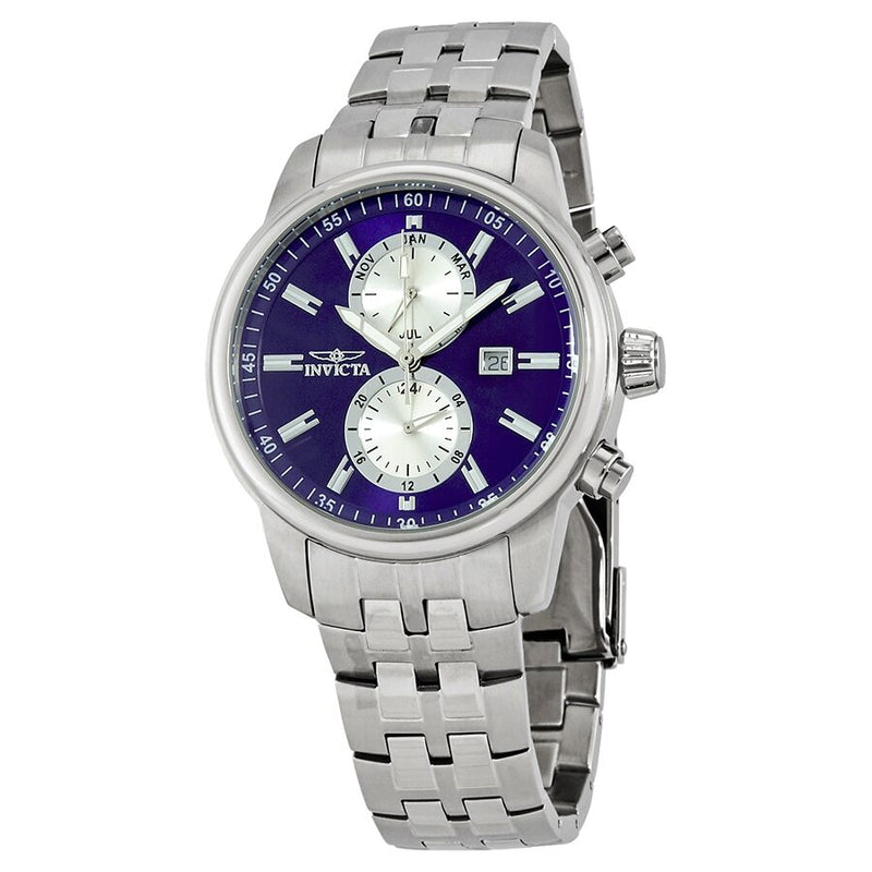 Invicta Specialty Blue Dial Stainless Steel Men's Watch #21557 - Watches of America