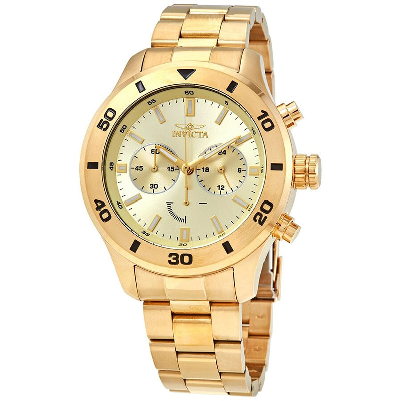 Invicta Specialty Chronograph Quartz Gold Dial Men's Watch #28887 - Watches of America