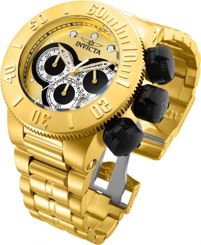 Invicta Specialty Chronograph Quartz Gold Dial Men's Watch #31541 - Watches of America #2