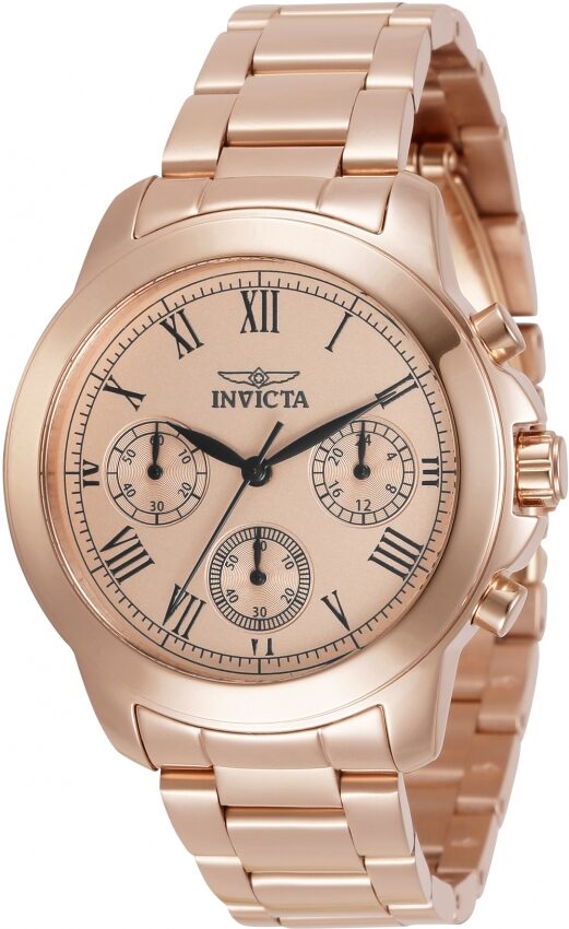 Invicta Specialty Chronograph Quartz Rose Gold Dial Ladies Watch #34422 - Watches of America