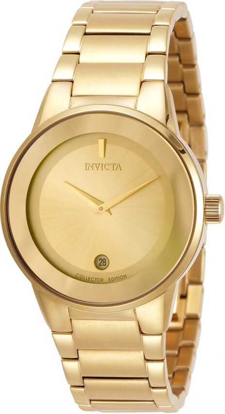 Invicta Specialty Quartz Gold Dial Yellow Gold-tone Ladies Watch #30538 - Watches of America