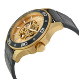 Invicta Specialty Gold Skeletal Dial Grey Leather Men's Watch #17262 - Watches of America #2