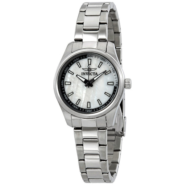 Invicta Specialty Mother of Pearl Dial Stainless Steel Ladies Watch #12830 - Watches of America