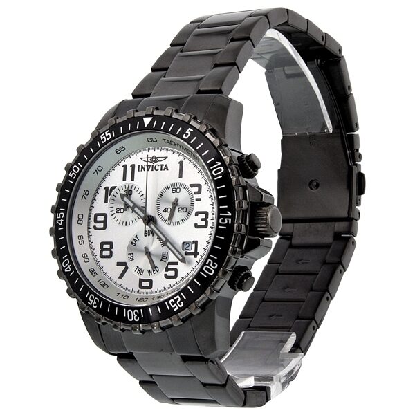 Invicta Specialty Pilot Chronograph Silver Dial Men's Watch #11370 - Watches of America #3